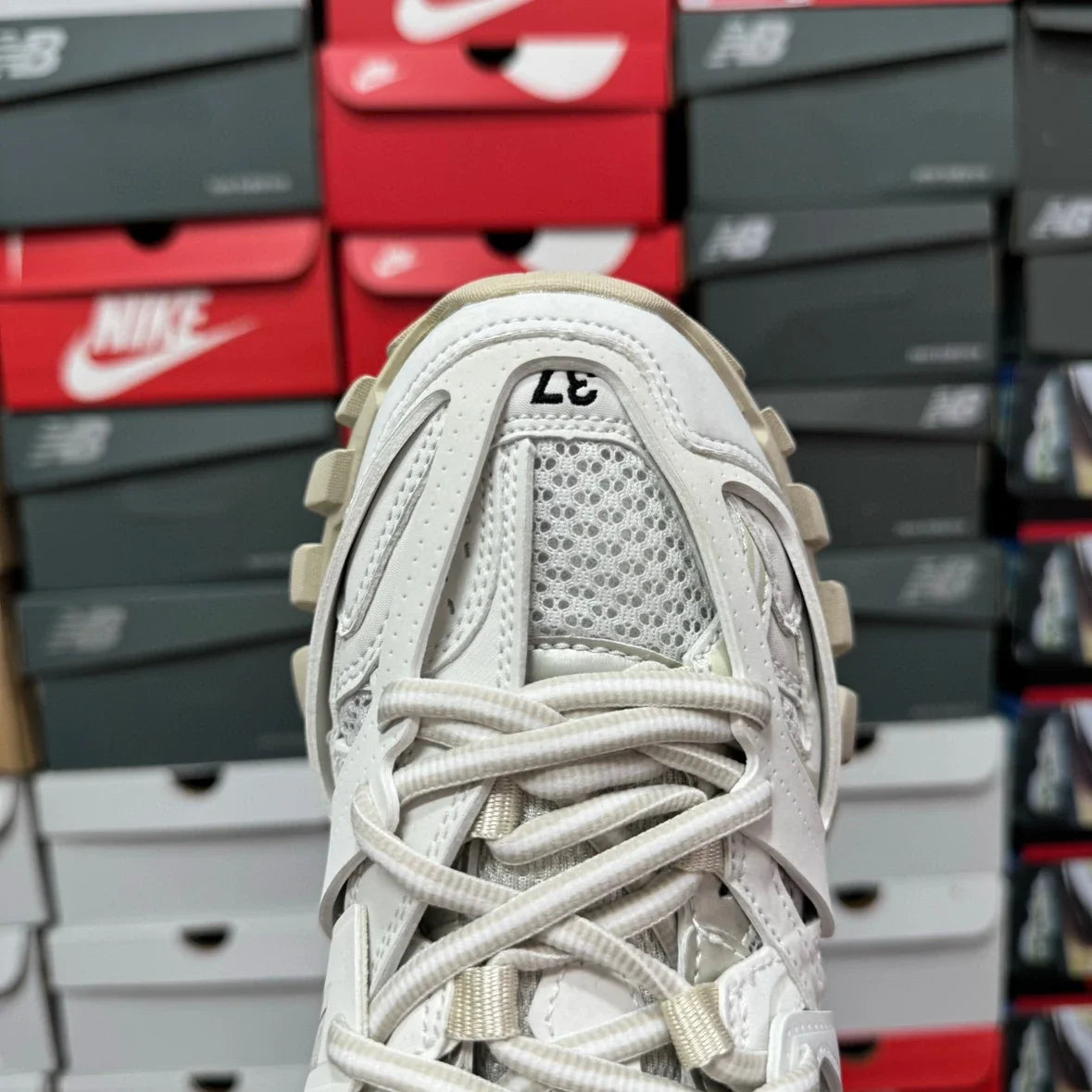 Premium Track Sneaker 'Triple White'