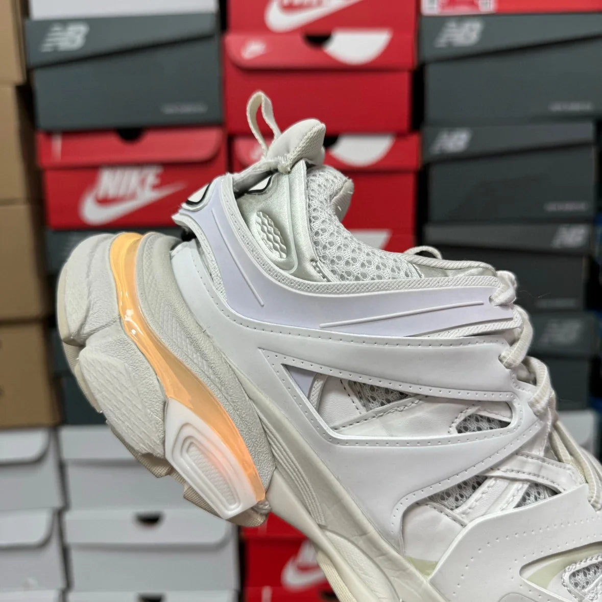 Premium Track Sneaker 'Triple White'