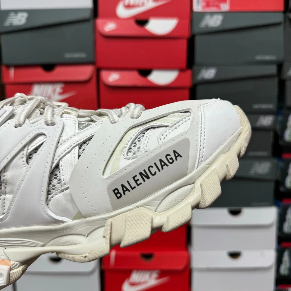 Premium Track Sneaker 'Triple White'