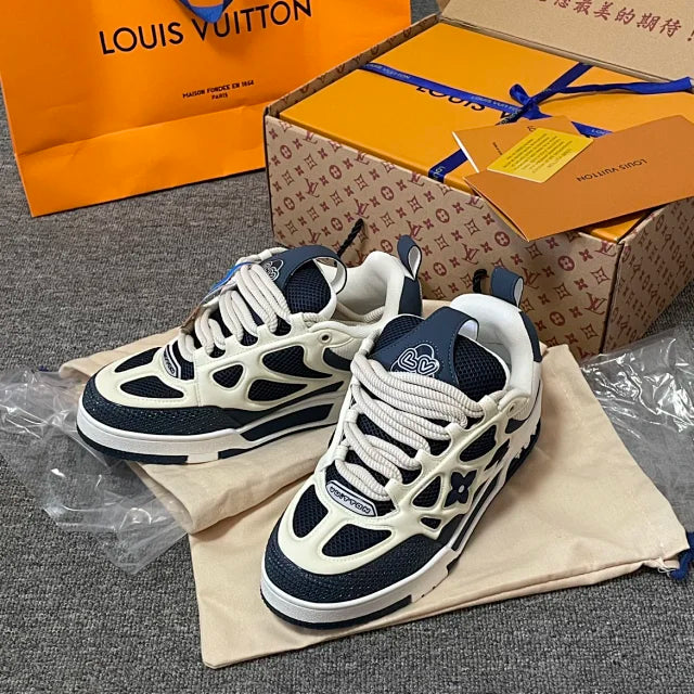 Heritage Y2K Skate Sneaker - "Navy/Cream"