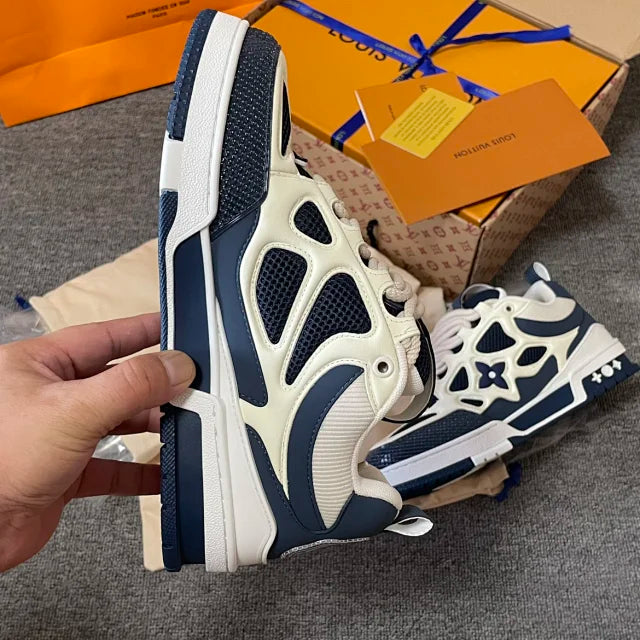 Heritage Y2K Skate Sneaker - "Navy/Cream"