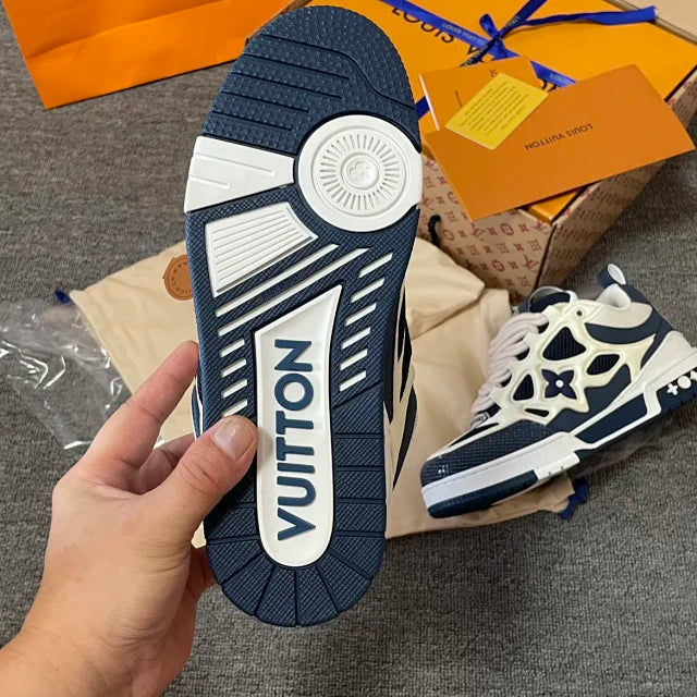 Heritage Y2K Skate Sneaker - "Navy/Cream"