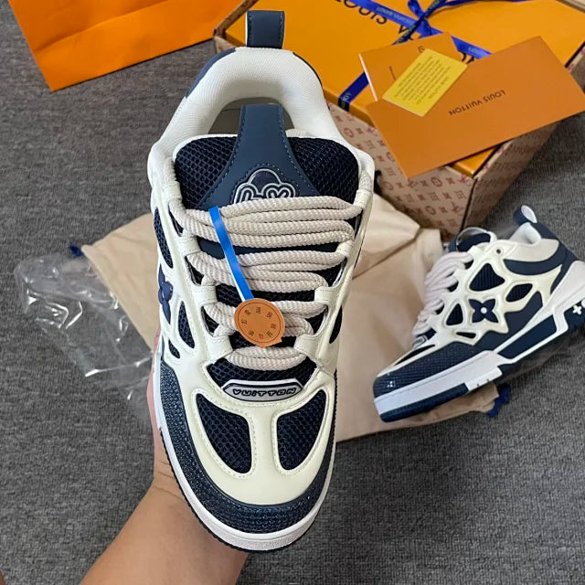 Heritage Y2K Skate Sneaker - "Navy/Cream"