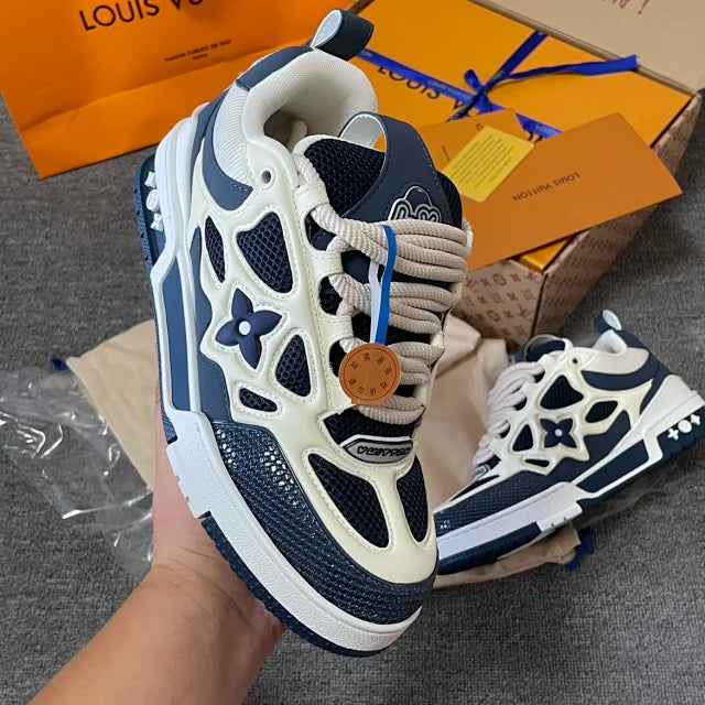 Heritage Y2K Skate Sneaker - "Navy/Cream"
